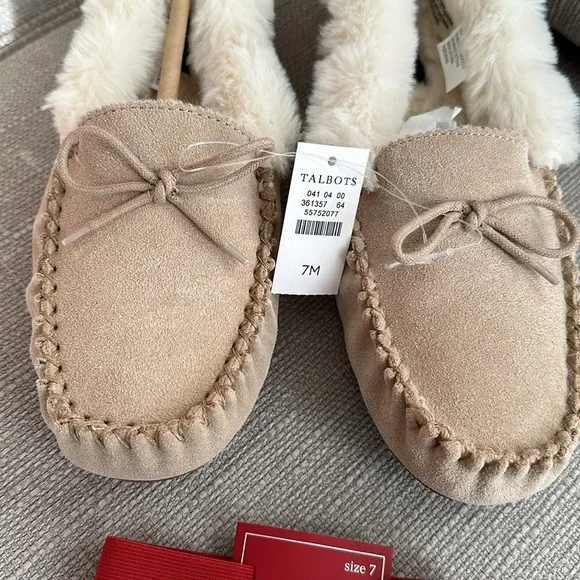 Talbots cozy slippers size 7 leather upper - Picture 5 of 10